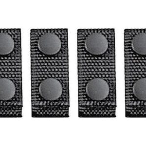 Belt Keepers Kodra Black 2 Belts. Set of 4. Snap Close. Card